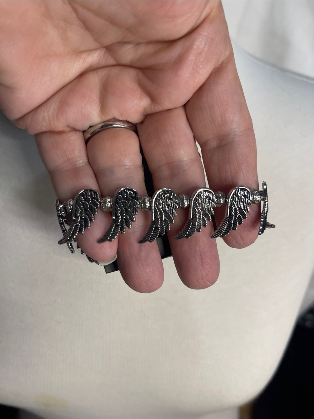 Paparazzi Silver Wing Link Bracelet - Angel Wing Charm Bracelet BNWT